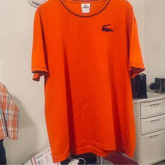 VINTAGE LACOSTE T SHIRT LIMITED EDT SZ9 XXL 5191L ORANGE BLUE PIT 24 LENGTH 30 - Picture 2 of 9